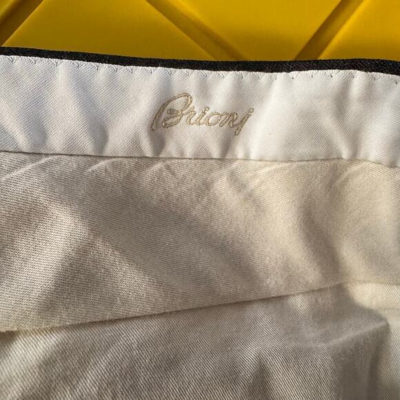 Brioni Men’s Moudi Wool Gray Dress Pant Size 38 Made in Italy - Picture 5 of 7